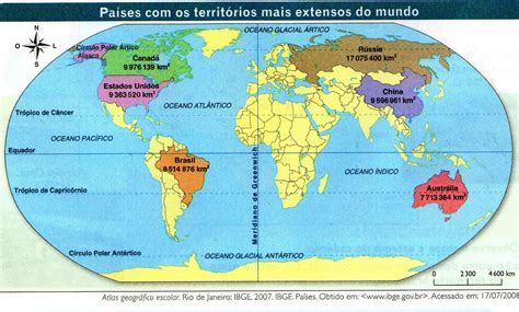 Ranking dos Maiores Países do Mundo em Extensão Territorial: Top 10 Atualizado